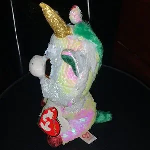 Ty Toys Ty Beanie Babies Baby Boo Stardust Sequin Unicorn